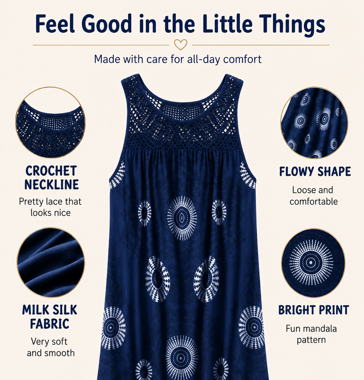 Delilah | Boho Sleeveless Midi Dress