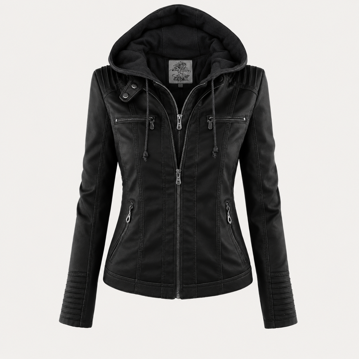 Diane | Hooded Leather Jacket