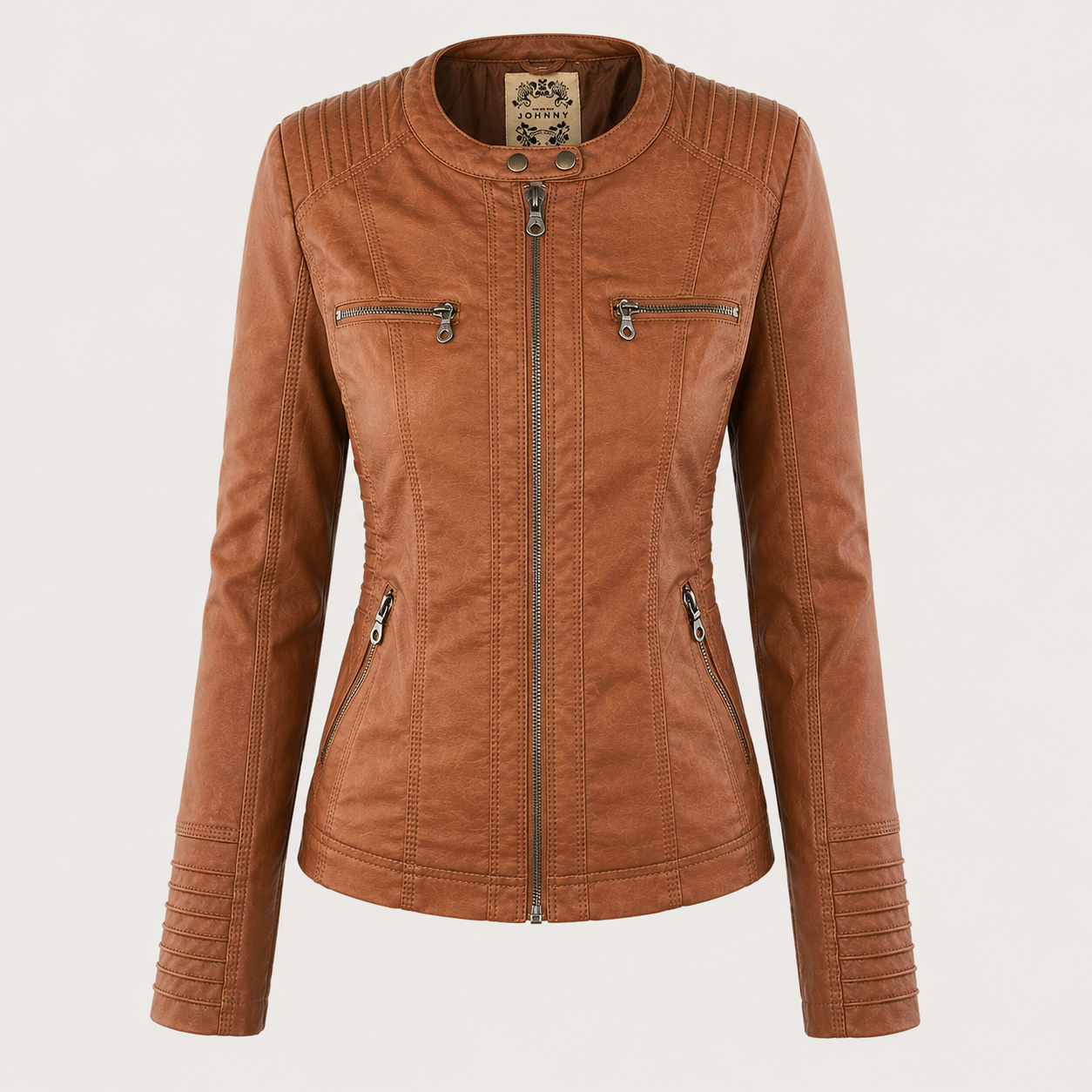 Diane | Hooded Leather Jacket