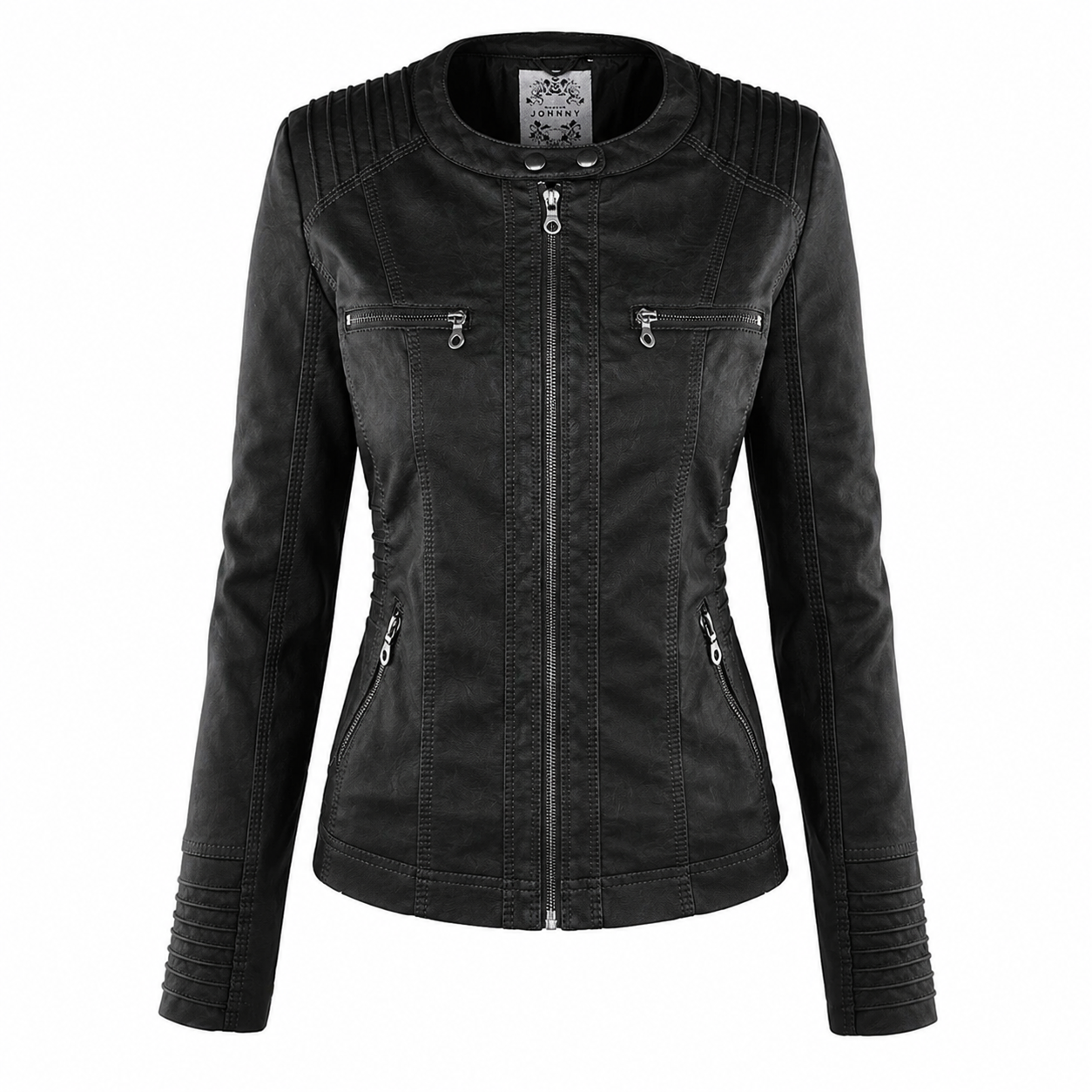 Diane | Hooded Leather Jacket