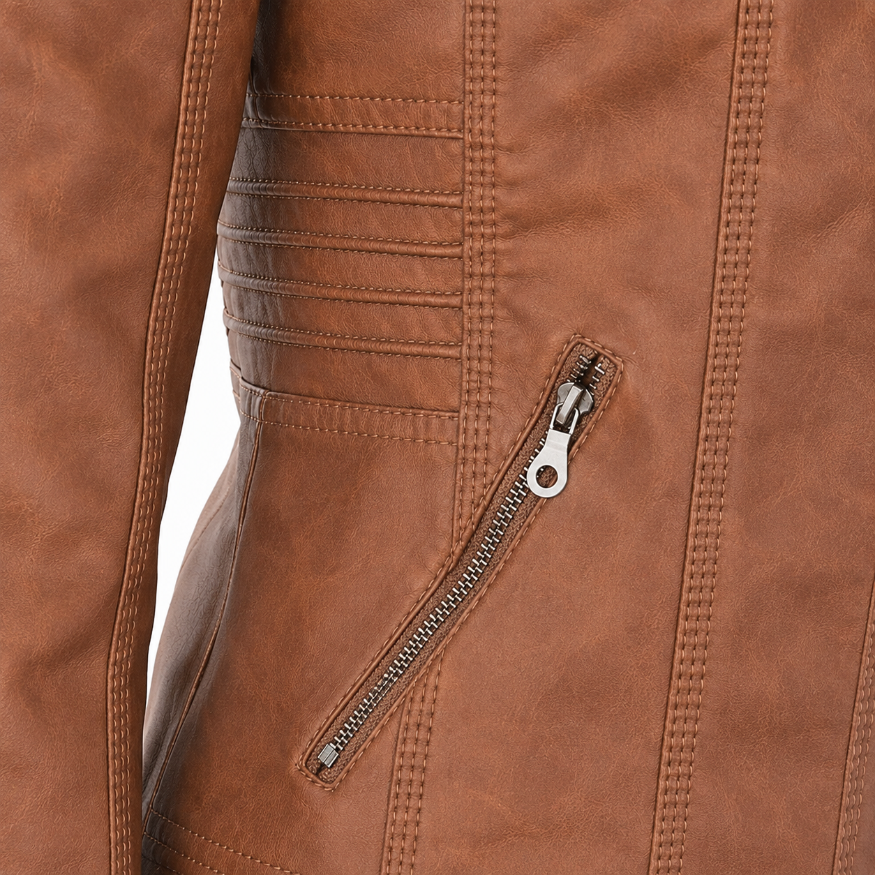 Diane | Hooded Leather Jacket