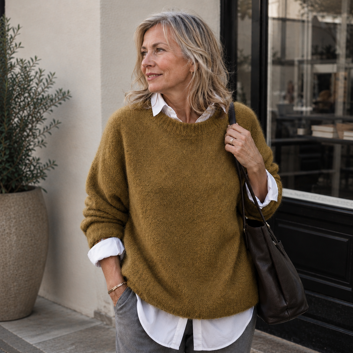 Eileen™ | Collared Layered Sweater
