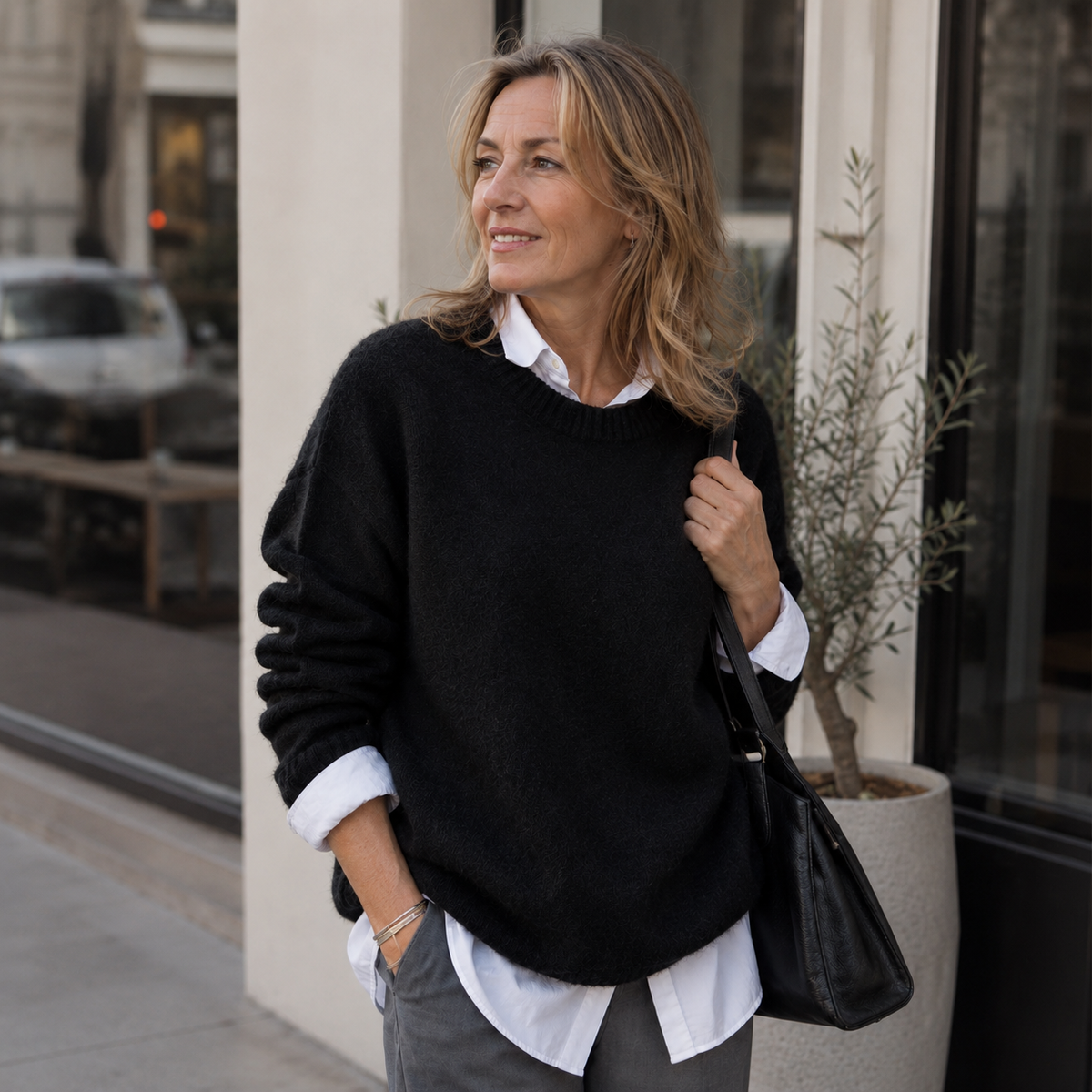 Eileen™ | Collared Layered Sweater