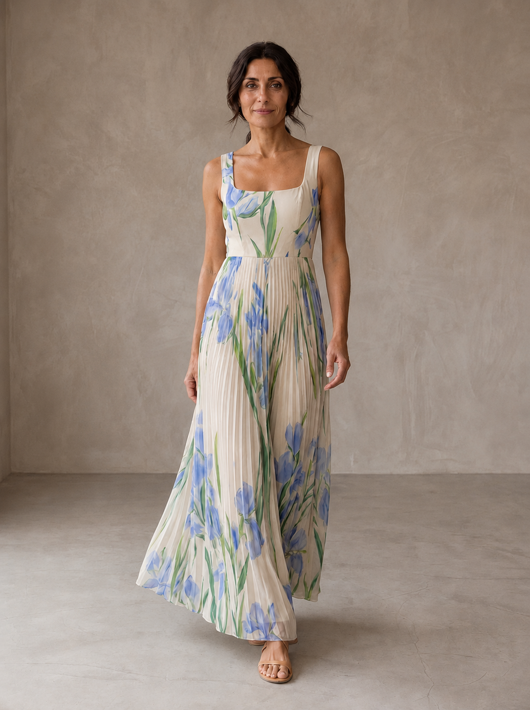 Elise | Floral A-Line Maxi Dress