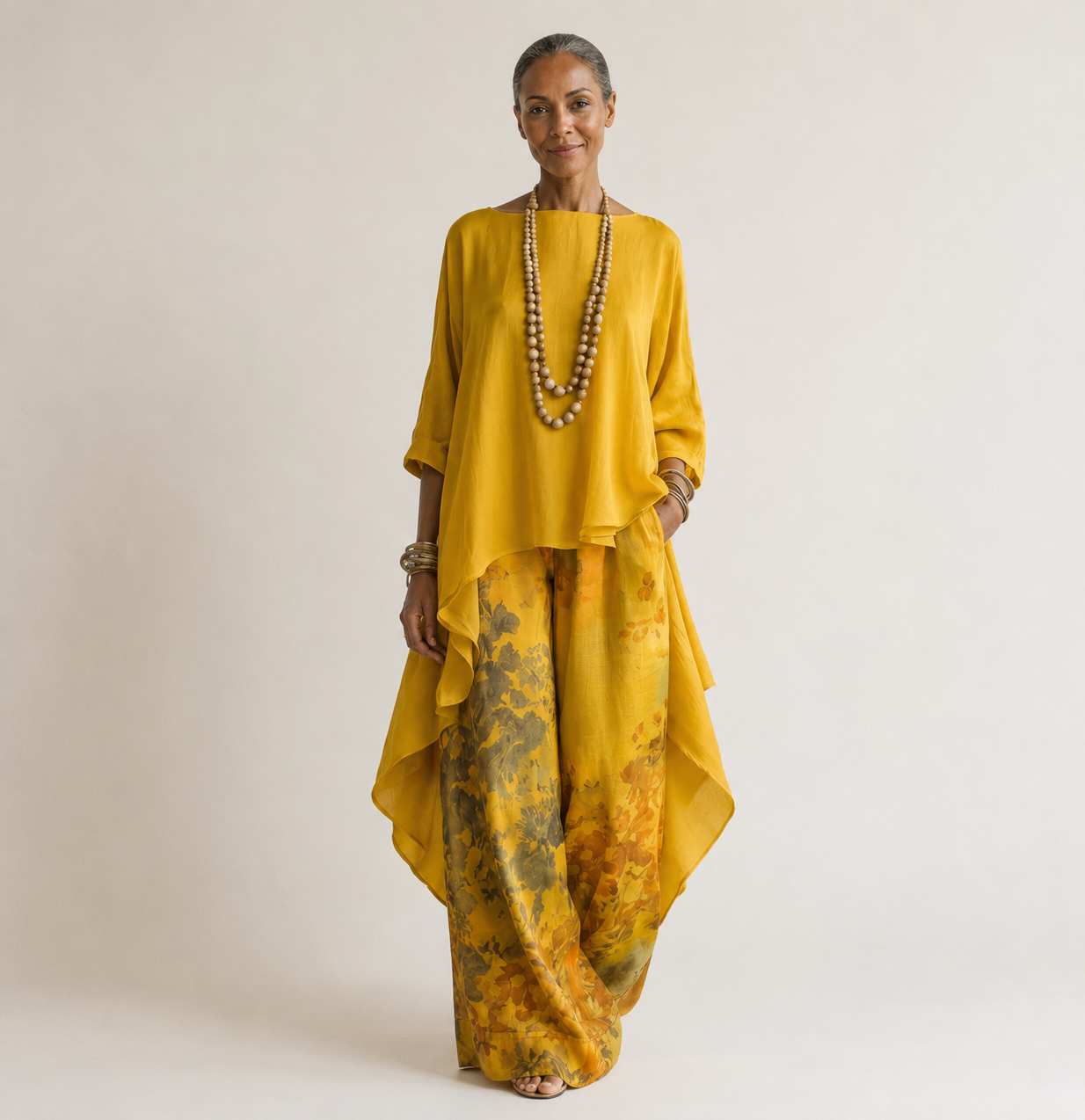 Gianna | Asymmetrical Tunic & Wide-Leg Pants Set