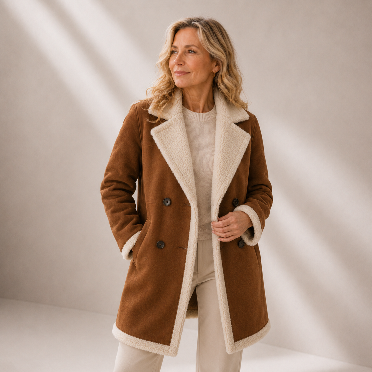 Joan | Faux Fur Lined Coat
