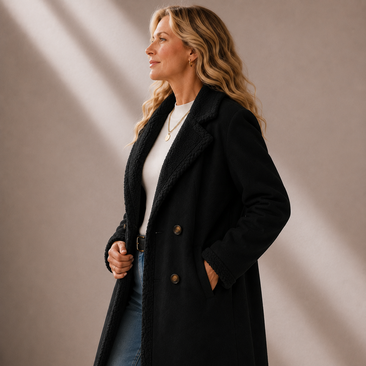 Joan | Faux Fur Lined Coat