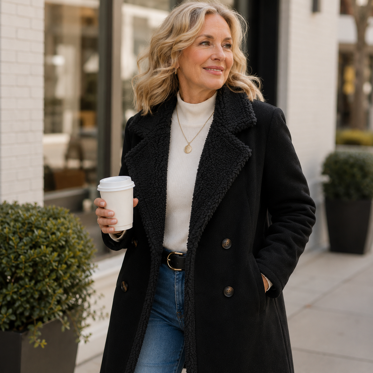 Joan | Faux Fur Lined Coat