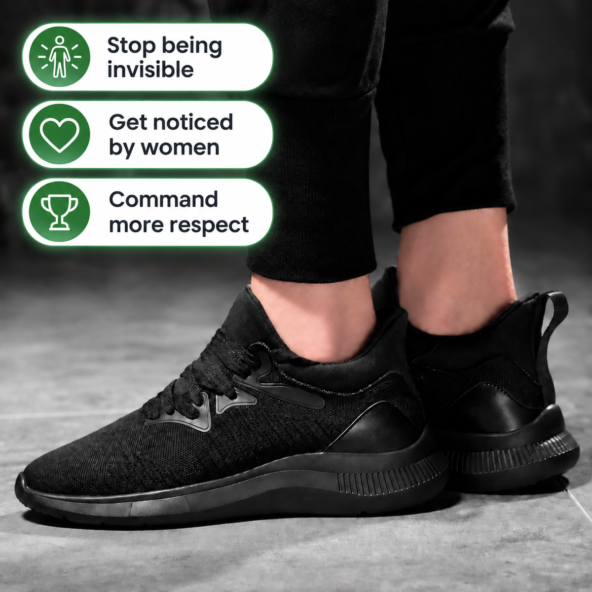Julian | Covert Height-Boosting Knit Sneakers