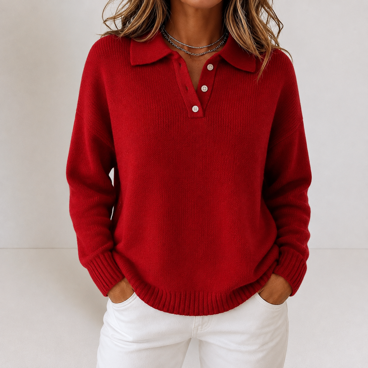 Kathleen | Soft Collared Sweater
