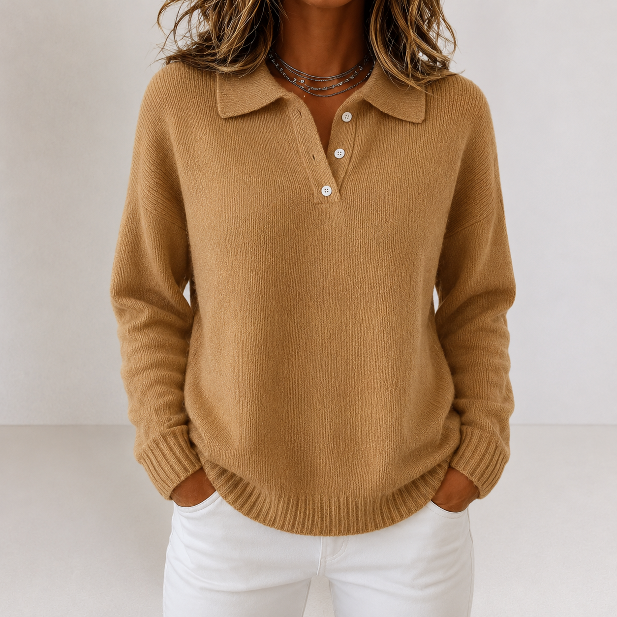 Kathleen | Soft Collared Sweater