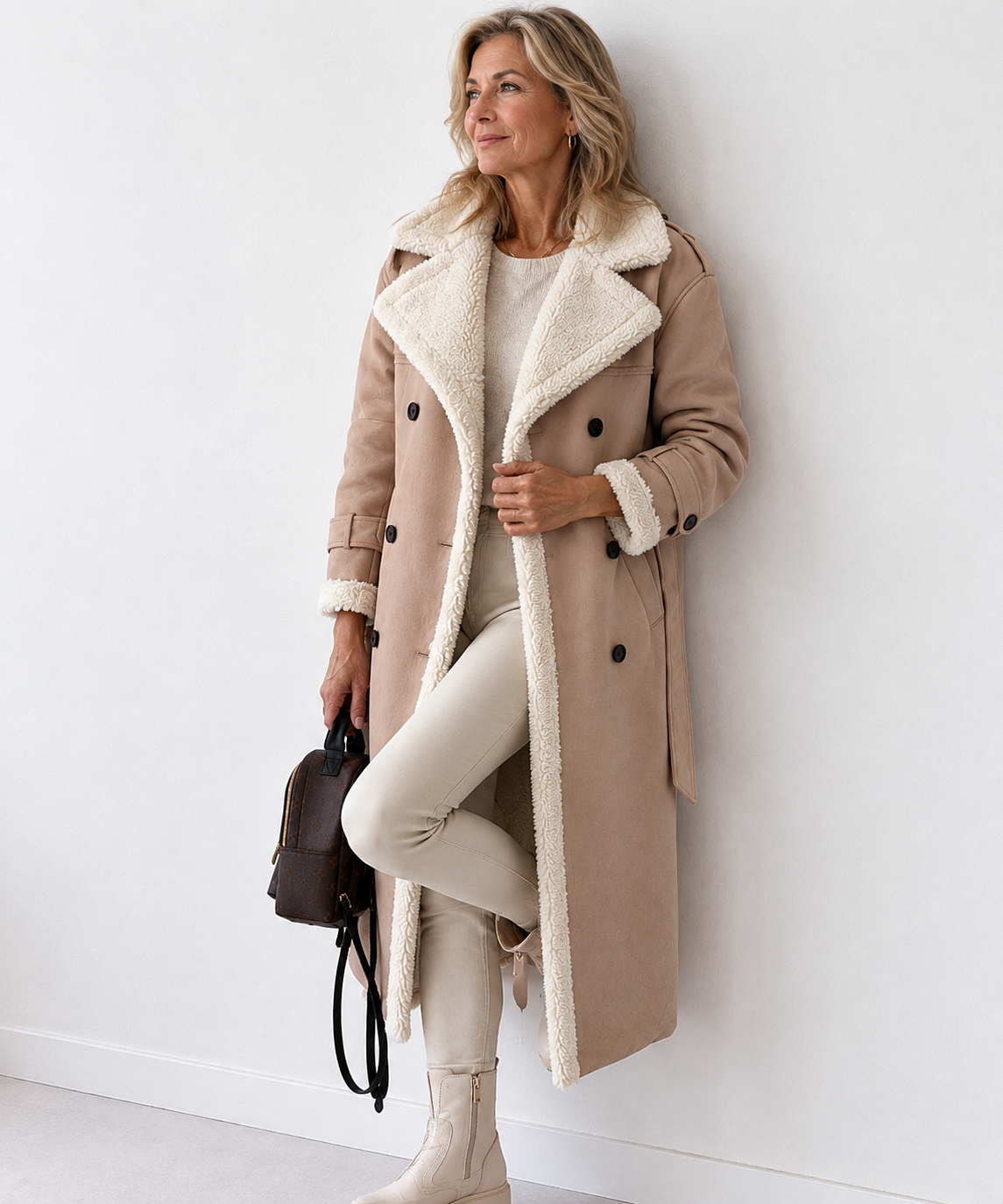 Yvette | Teddy-Lined Trench Coat