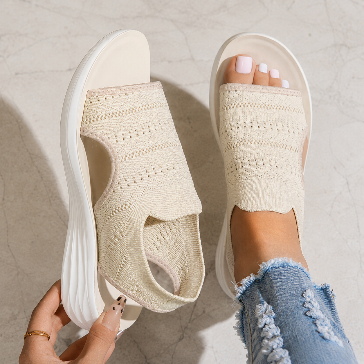 Maya | Breathable Comfort Platform Sandals