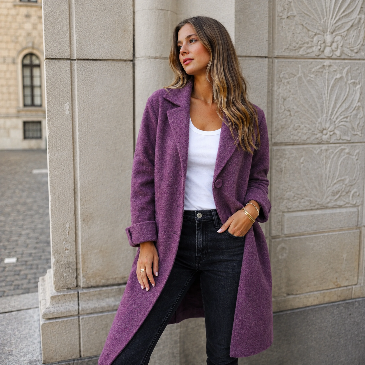 Melanie | Classic Button Coat