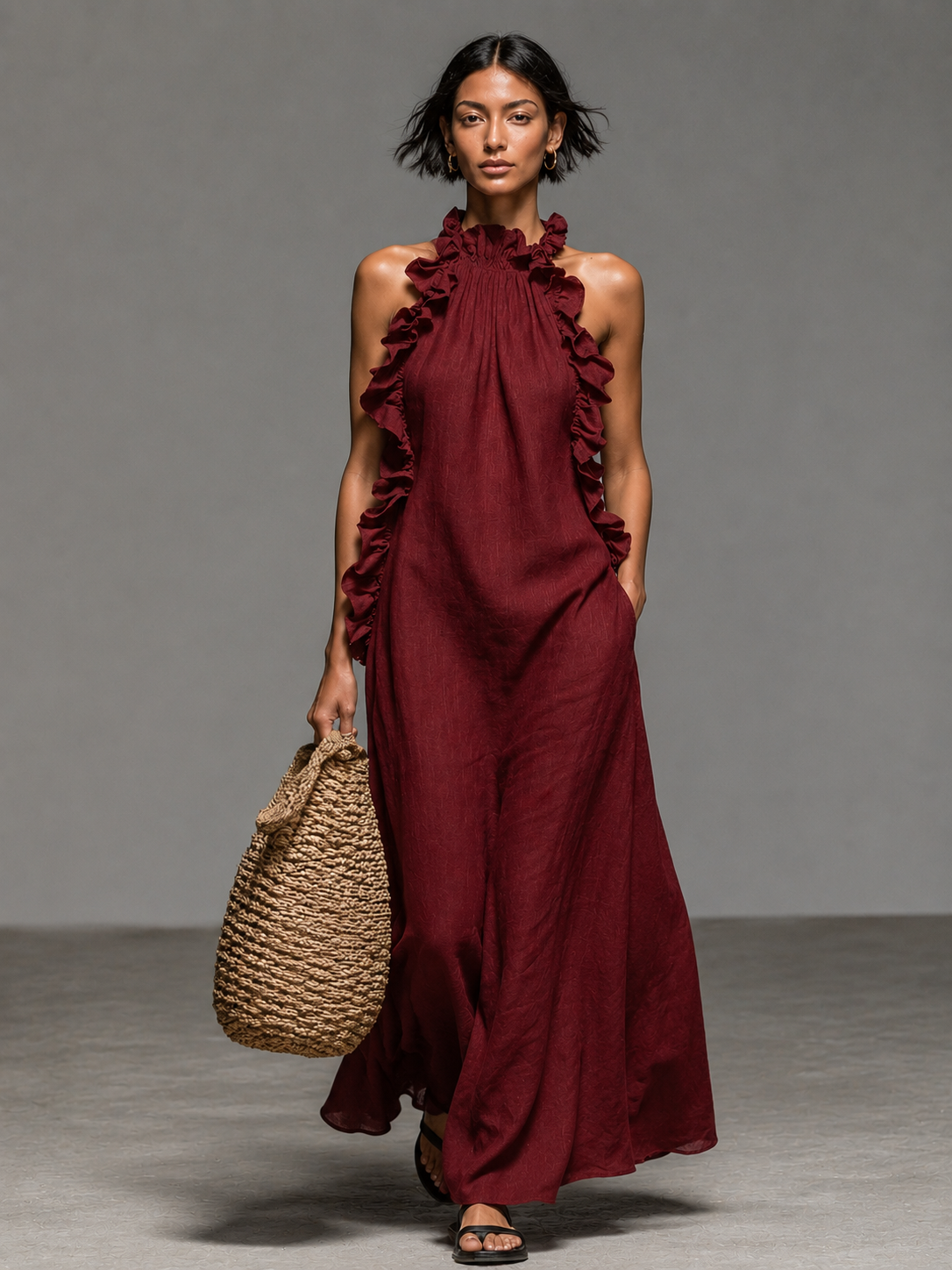 Naomi | Ruffle Maxi Dress