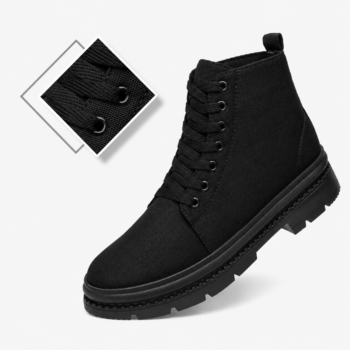 Owen | Covert Height-Boosting Canvas Boots