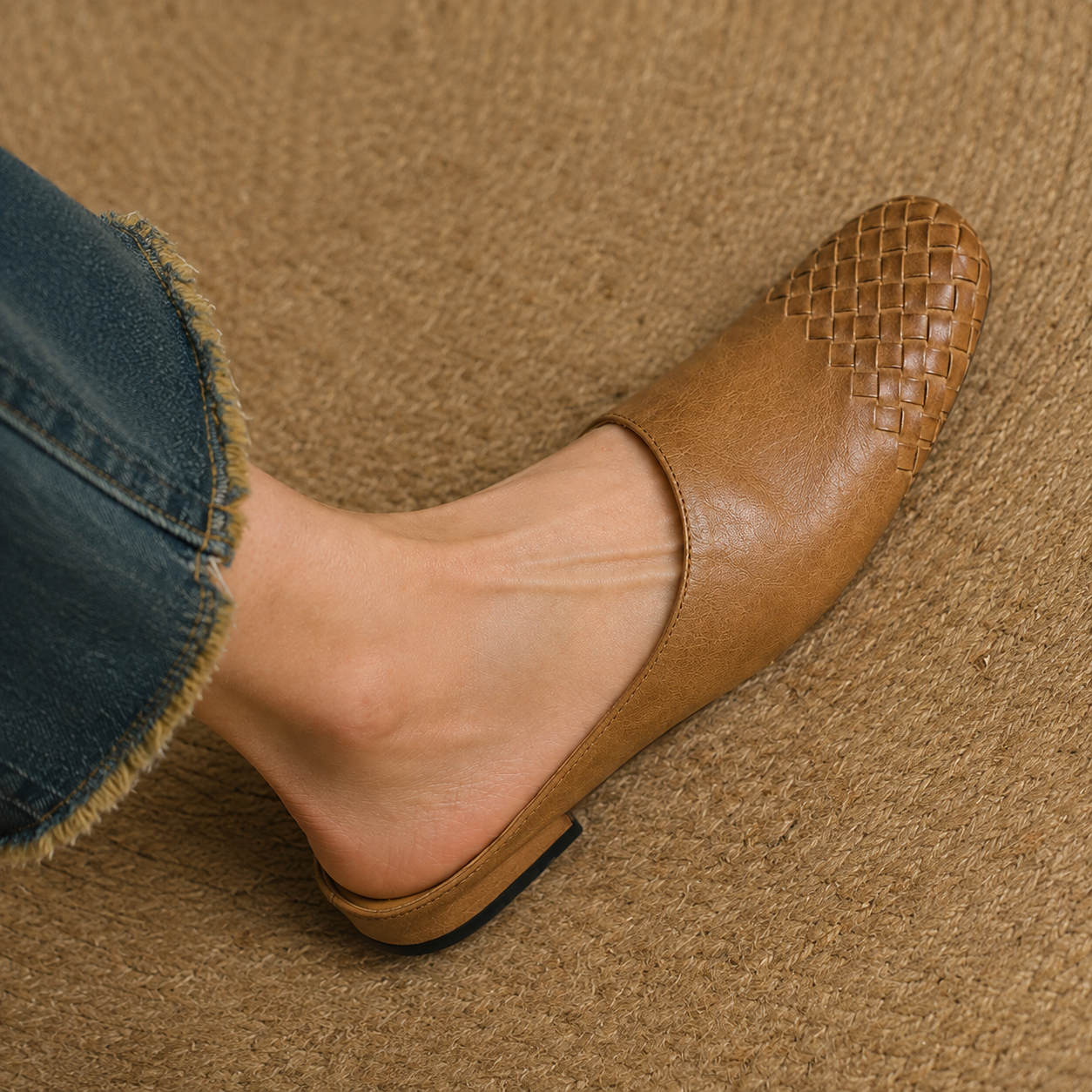 Sally | Woven Slip-On Mules