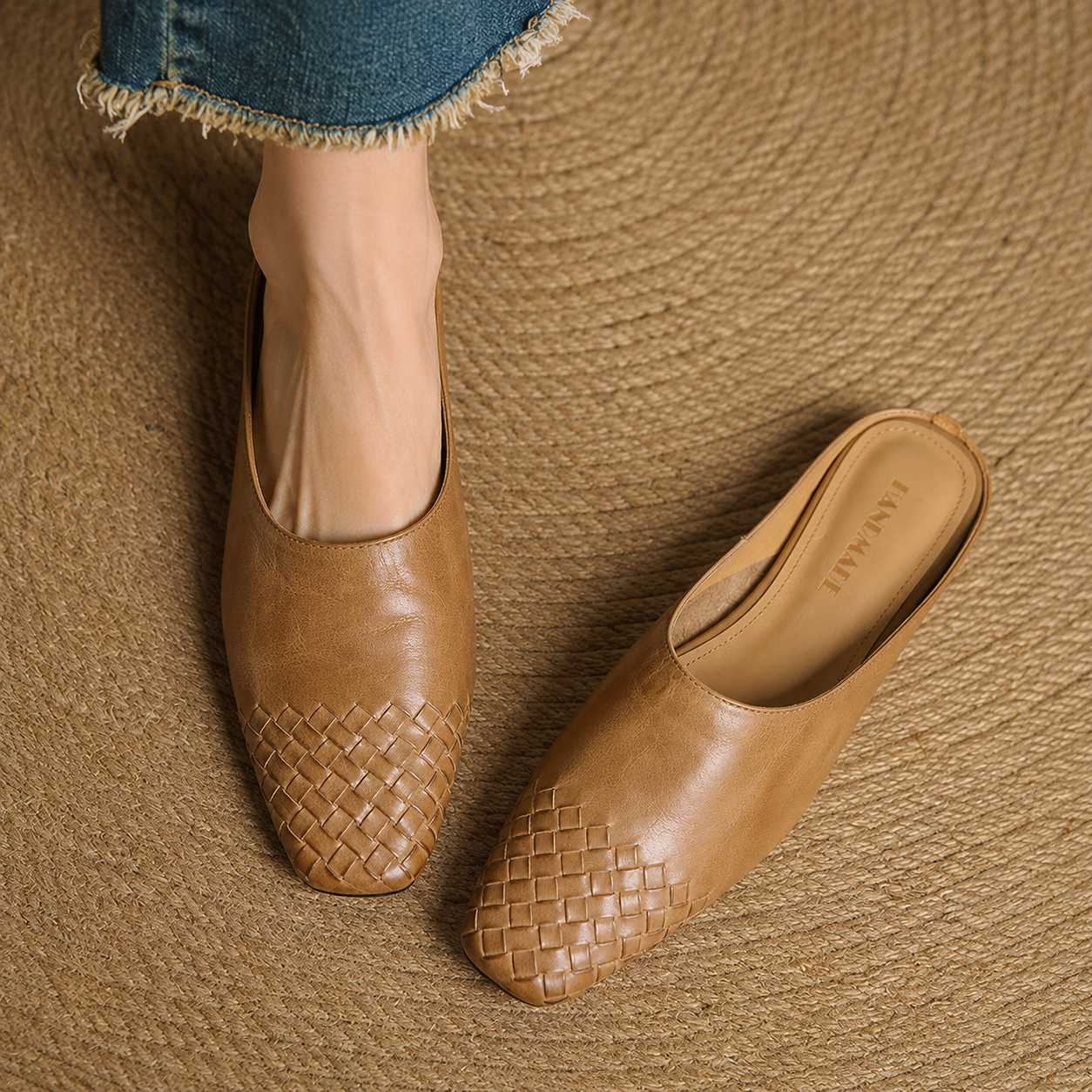Sally | Woven Slip-On Mules