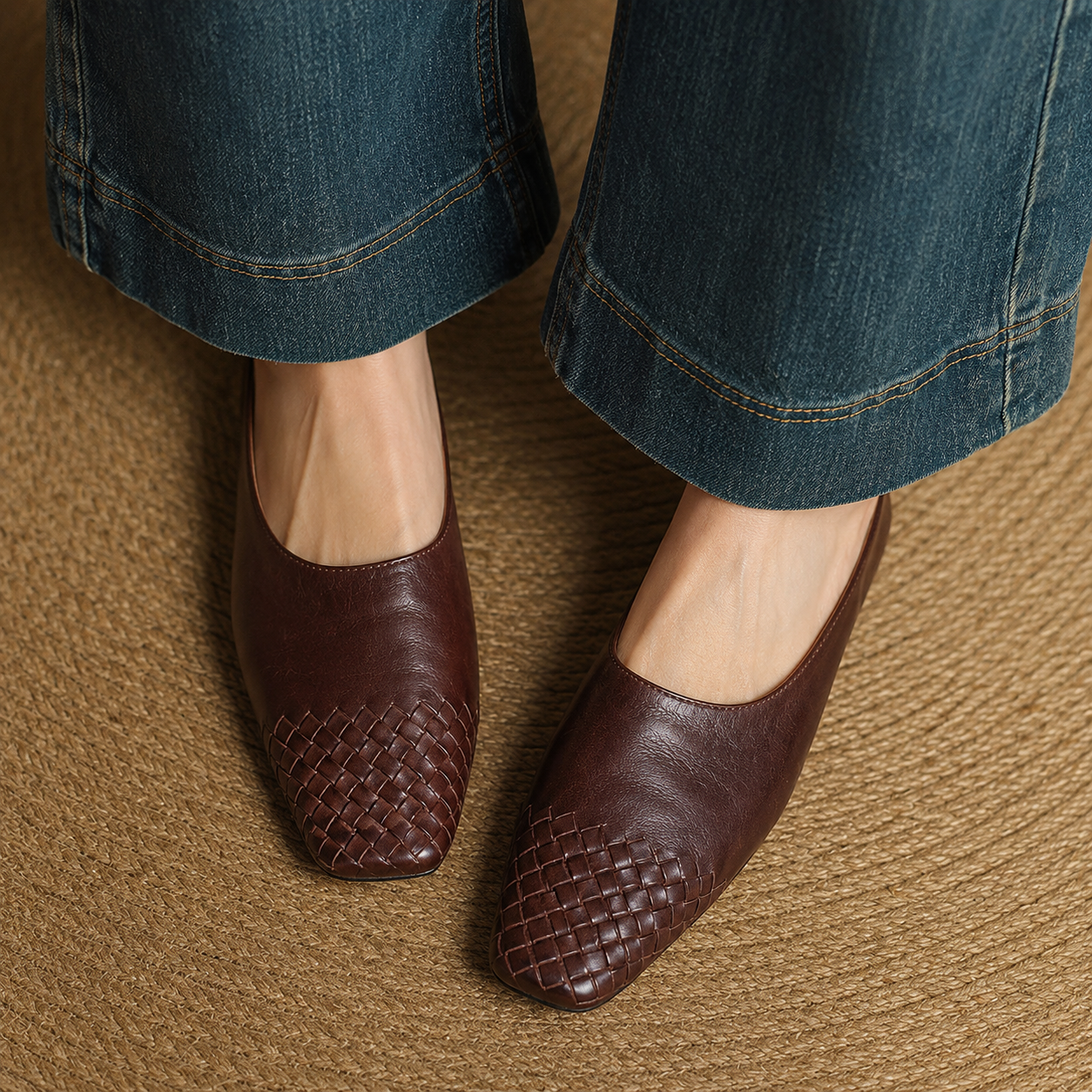 Sally | Woven Slip-On Mules