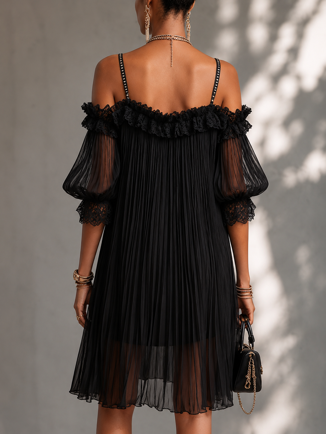 Scarlett | Off-Shoulder Chiffon Mini Dress