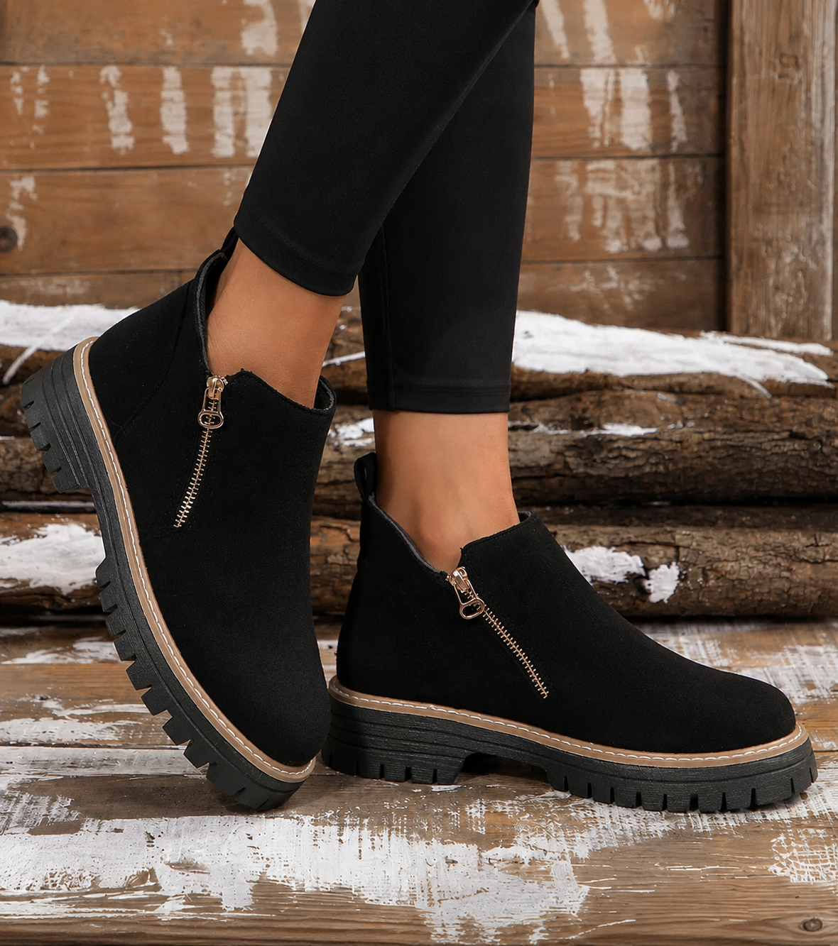 Shelley | Comfortable Zip Ankle Boots