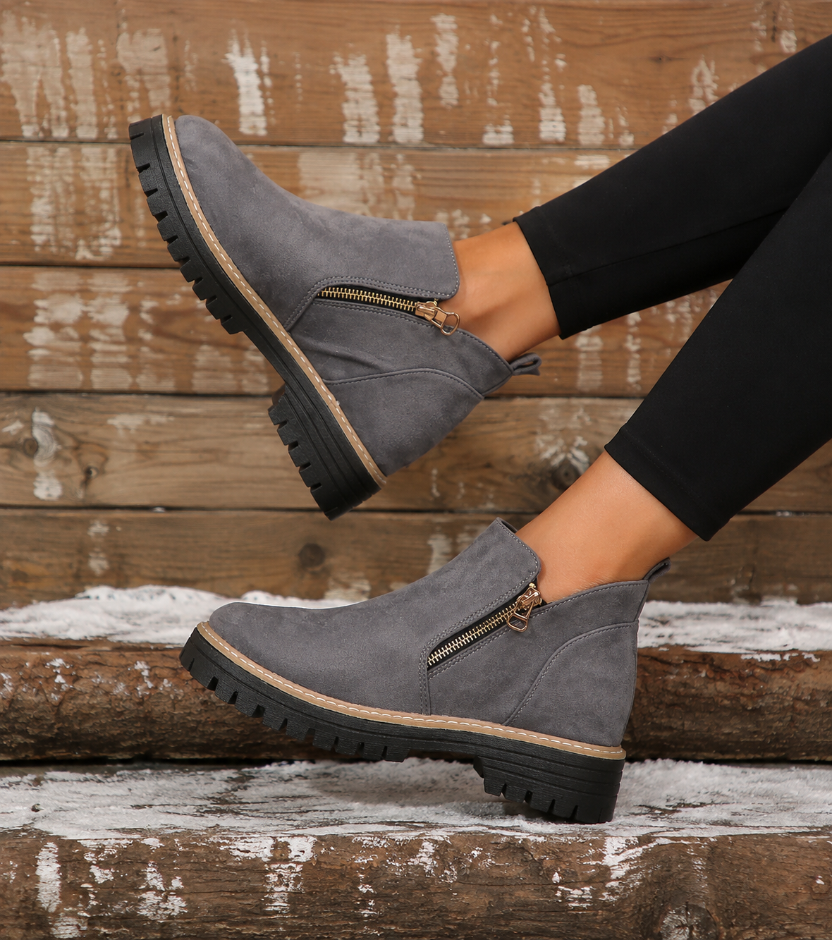 Shelley | Comfortable Zip Ankle Boots