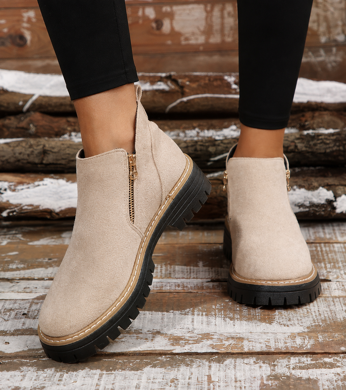 Shelley | Comfortable Zip Ankle Boots