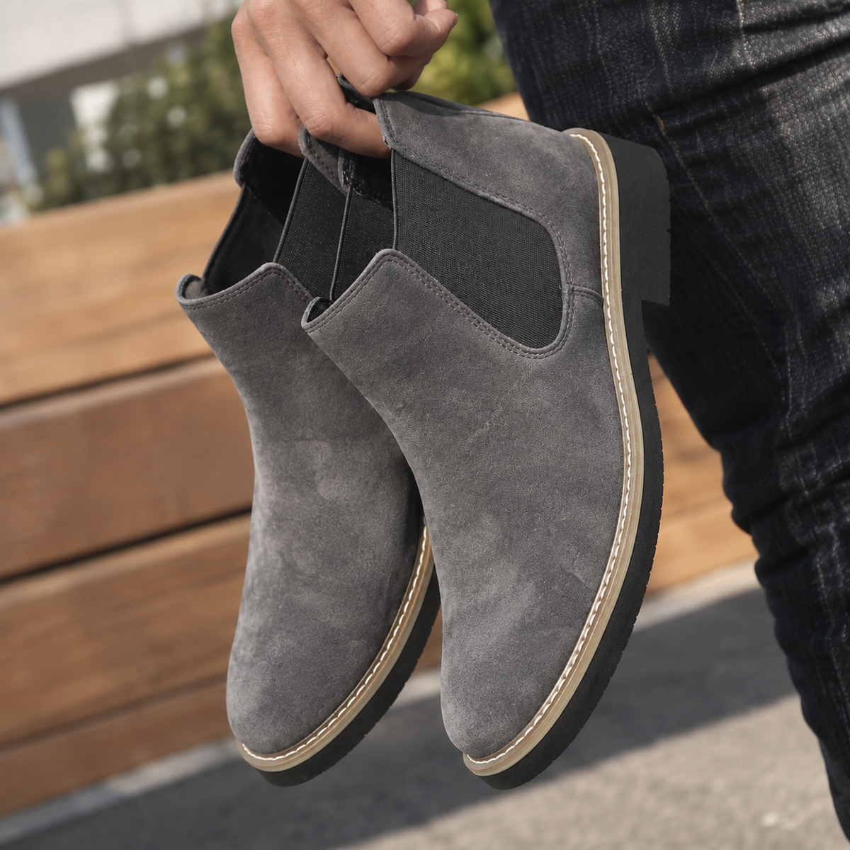 Simon | Covert Height-Boosting Suede Chelsea Boots