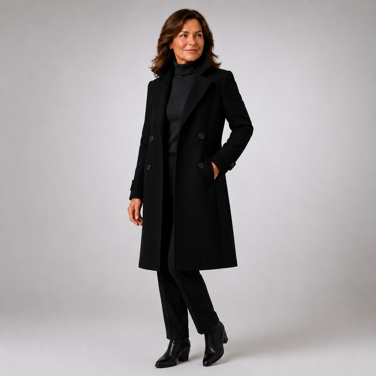Wanda | Double-Breasted Long Coat